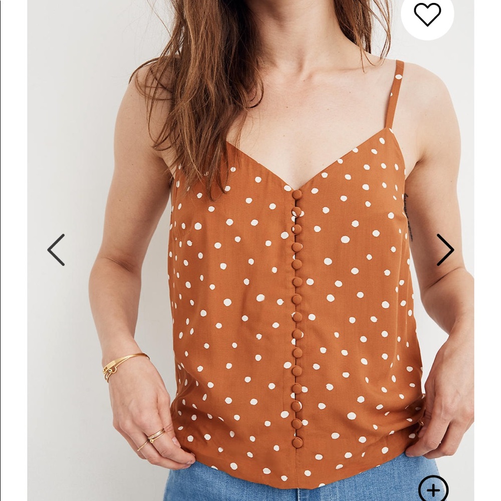 Madewell Button Down Cami in Ink Spots